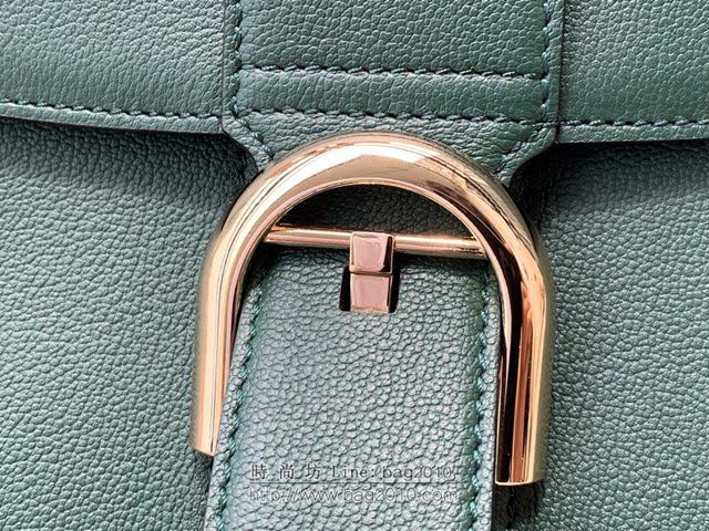 DELVAUX女包 春夏新款 Brillant系列手袋 進口牛皮 德爾沃女手提包 Dv0028 翡翠綠 Delvaux單肩斜挎包  fcs1355